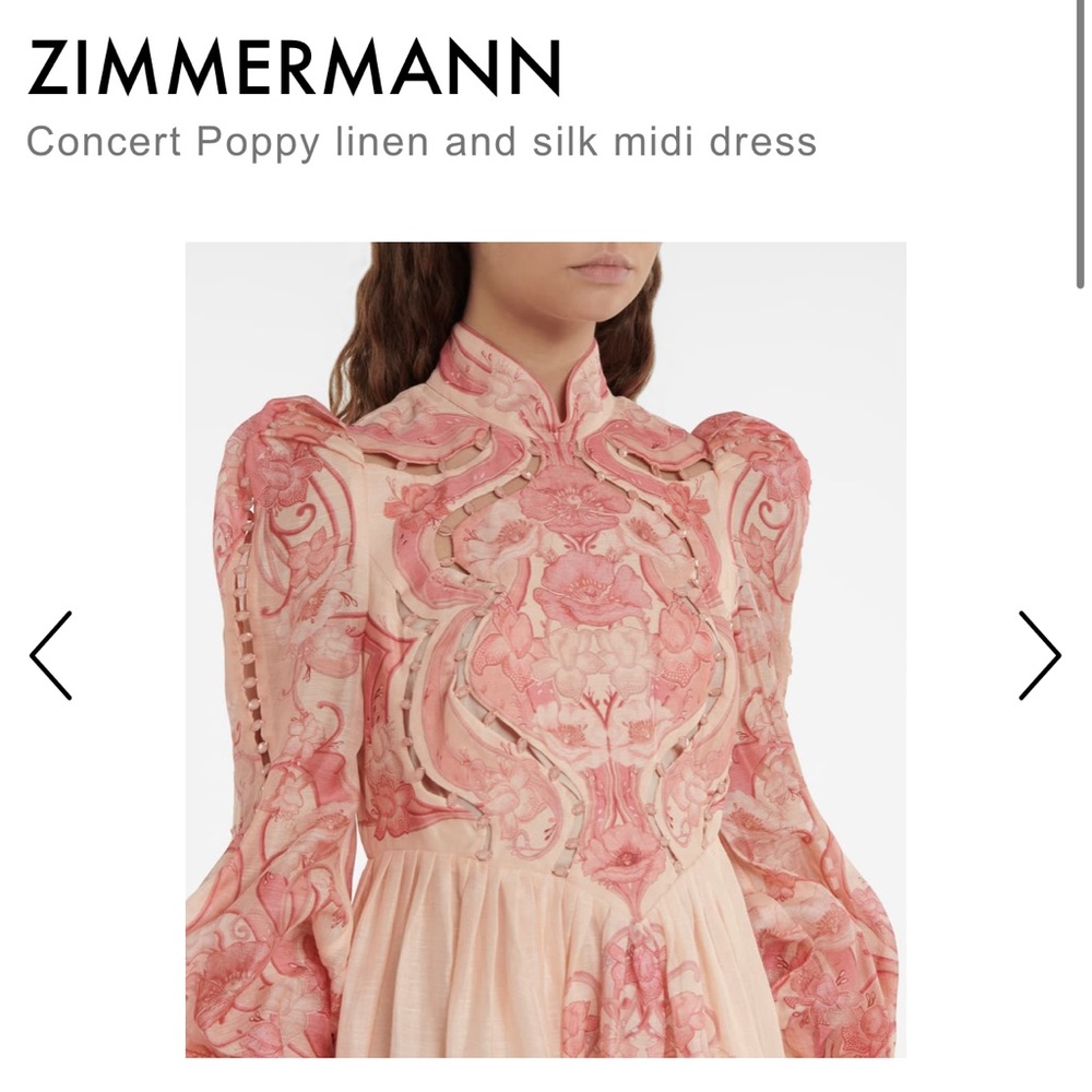 NWT Zimmermann concert midi dress - Picture 3 of 6